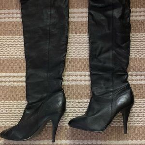 Pleaser Black Over the Knee Boot